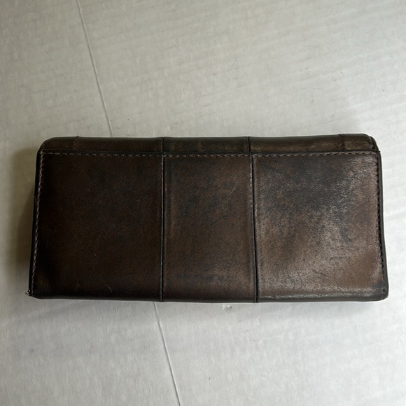 COACH WOMENS VINTAGE SOFT BROWN LEATHER WALLET - Picture 3 of 15